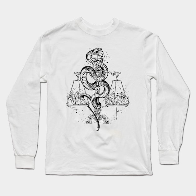 Snake scale Long Sleeve T-Shirt by Vivian Art